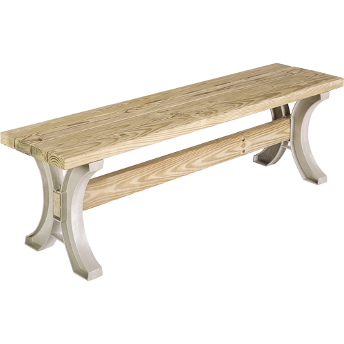Banc/Table &agrave; pique-nique Basics, Plastique, 96" lo x 15" la x 17" h, Sable Quali-T-Solutions