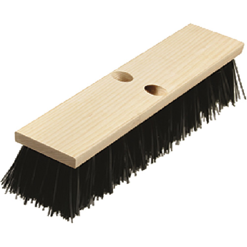 Heavy-Duty Street Broom, 14", Coarse/Stiff, Polypropylene Bristles Quali-T-Solutions