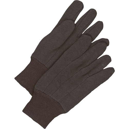 Gants en jersey classiques, Taille unique, Brun, Non doubl&eacute;, Poignet en tricot Quali-T-Solutions