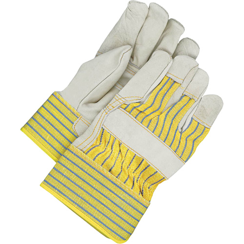 Gants d'ajusteur avec paume renforc&eacute;e, Taille unique, Paume en Cuir fleur de vache, Doublure en Molleton Quali-T-Solutions