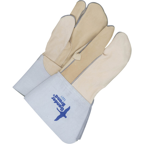 Gants &agrave; trois doigts en cuir, Cuir fleur de vache, Taille 11 Quali-T-Solutions