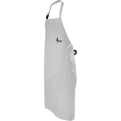 Tablier de soudage en cuir, Salopette, 52" lo, Gris perle Quali-T-Solutions