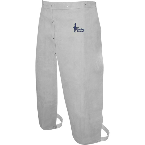 Tablier de soudage en cuir, Taille &agrave; jambes fendues, 32" lo, Gris perle Quali-T-Solutions
