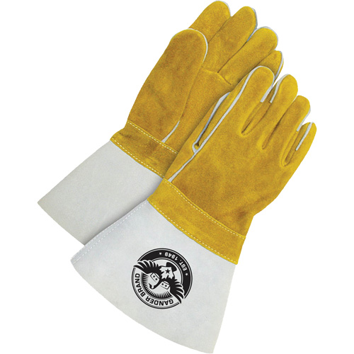 Gants pour soudeur avec poignet de 5", Cuir de vache refendu, Taille Taille unique Quali-T-Solutions