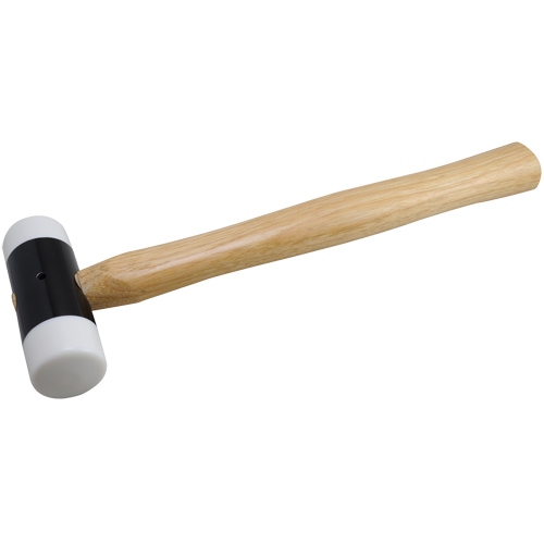 Soft-Face Hammer, 14 oz. Head Weight, Plain Face, Wood Handle, 11-5/8" L Quali-T-Solutions