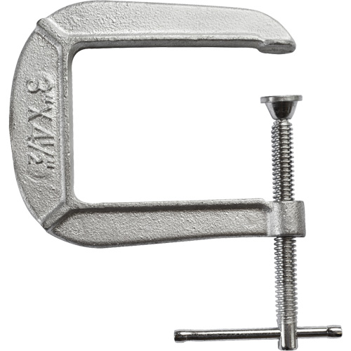 Serre-joint en C de s&eacute;rie l&eacute;g&egrave;re, Capacit&eacute; de 3" (76 mm), Profondeur de gorge de 4-1/2" (114 mm) Quali-T-Solutions