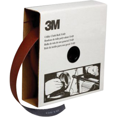 Rouleau de toile abrasive utilitaire, Oxyde d'aluminium, 2" la x 150' lo, Grain P400 Quali-T-Solutions