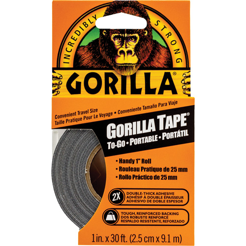 Duct Tape To-Go, 17 mils, Black, 25.4 mm (1") x 9.14 m (30') Quali-T-Solutions