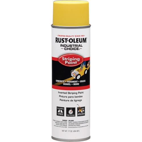 Industrial Choice&reg; S1600 System Inverted Striping Spray Paint, Yellow, 18 oz., Aerosol Can Quali-T-Solutions
