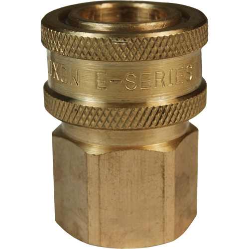 DQC E-Series Straight-Through Interchange Coupler, Brass, 3/4", Female NPTF, 1700 PSI Quali-T-Solutions