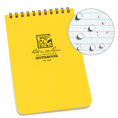 Pocket Top-Spiral Notebook, Soft Cover, Yellow, 100 Pages, 4" W x 6" L Quali-T-Solutions