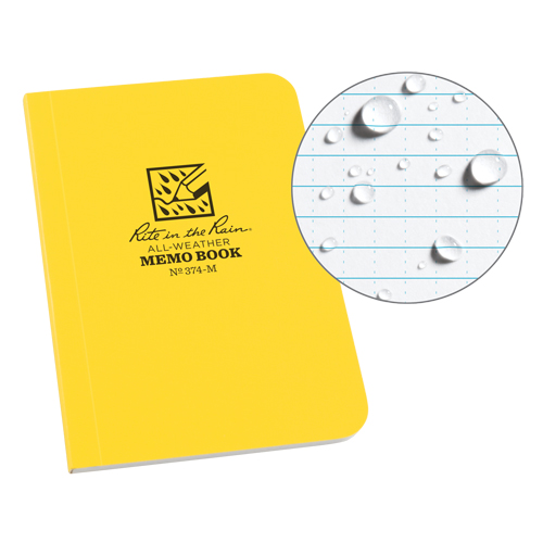 Memo Book, Soft Cover, Yellow, 112 Pages, 3-1/2" W x 5" L Quali-T-Solutions