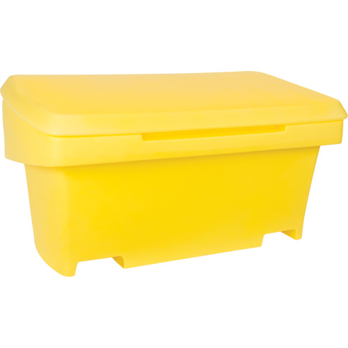 Contenant de rangement robuste pour l'ext&eacute;rieure pour sel et sable, 24" x 48" x 24", 10 pi³, Jaune Quali-T-Solutions