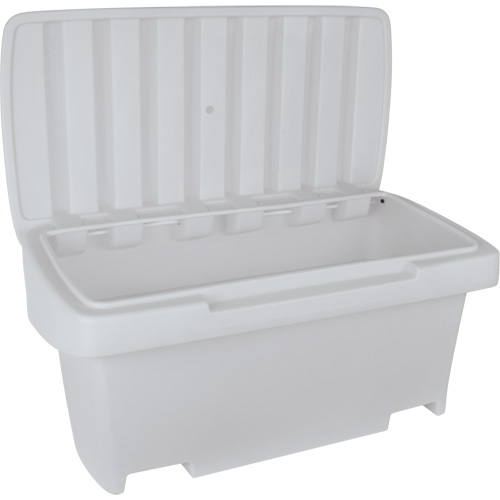 Contenant de rangement robuste pour l'ext&eacute;rieure pour sel et sable, 24" x 48" x 24", 10 pi³, Gris Quali-T-Solutions