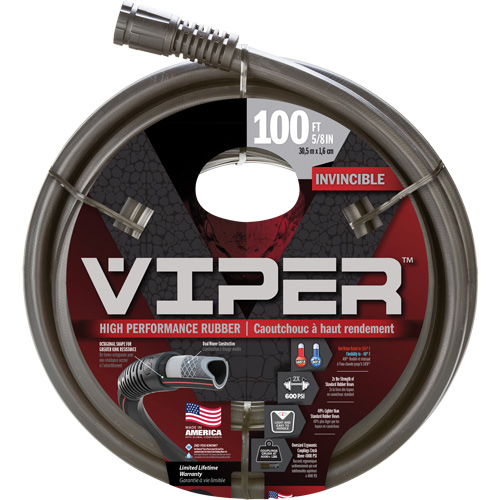 Viper&reg; High Performance Hose, Rubber, 5/8" dia. x 100' Quali-T-Solutions