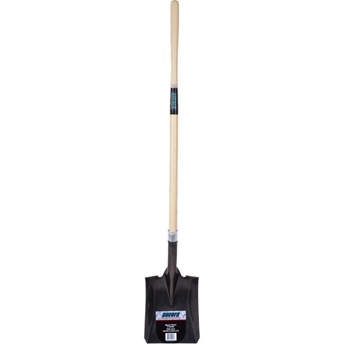 Heavy-Duty Square Shovel, Hardwood, Carbon Steel Blade, Straight Handle, 48" Long Quali-T-Solutions