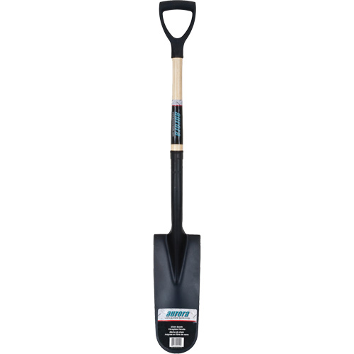 Drain Spade Shovel, Tempered Steel, 14" x 6" Blade, 30" L, D-Grip Handle Quali-T-Solutions