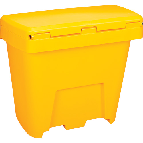 Bacs d'entreposage pour sel & sable, Avec Moraillon, 21" x 27" x 26", 4,24 pi³, Jaune Quali-T-Solutions