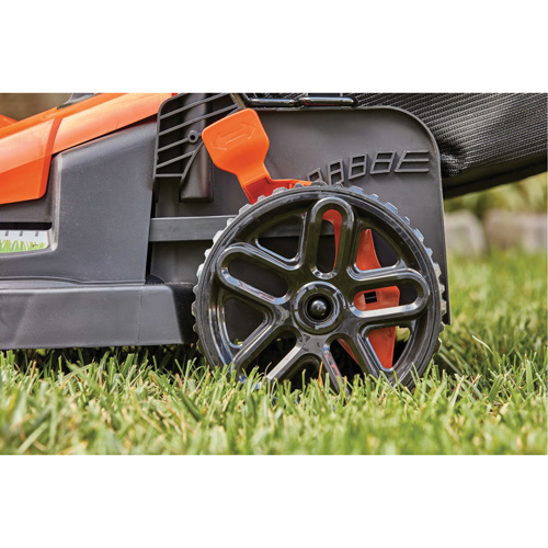 Lawn Mower with Comfort Grip Handle, Push Walk-Behind, Electric, 15" Cutting Width Quali-T-Solutions