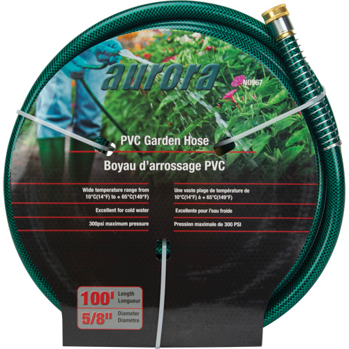 Tuyau de jardin, PVC, 5/8" dia x 100' Quali-T-Solutions