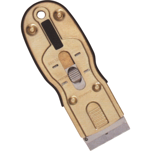 Grattoirs &agrave; lame de rasoir ergonomique, Lame Acier au carbone, Largeur 1-1/2", Manche Caoutchouc Quali-T-Solutions