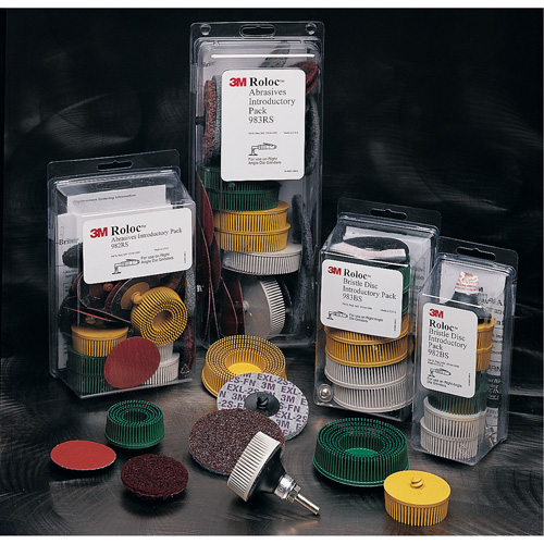 Scotch-Brite Roloc Bristle Disc Kit, Ceramic, 50, 80, 120 Grit, 2" Dia. Quali-T-Solutions