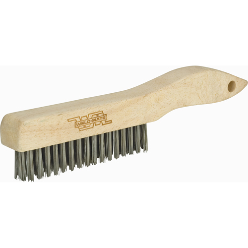 Brosses &agrave; gratter industrielles &agrave; manche en patin, Acier au carbone, 4 x 16 rangs de fils, Longueur 10-1/2" Quali-T-Solutions