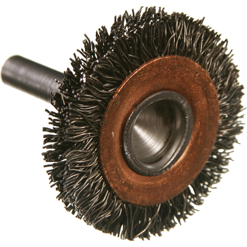Circular Crimped Wire End Brushes, 1-1/2", 0.014" Fill, 1/4" Shank Quali-T-Solutions