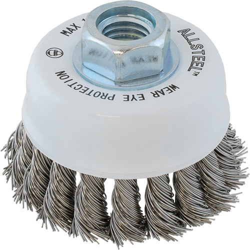 Brosse m&eacute;tallique ALLSTEEL, 3" dia. x 5/8"-11 arbre Quali-T-Solutions