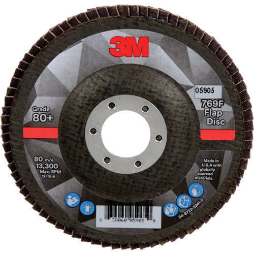 769F Quick Change Flap Disc, 4-1/2" x 7/8", Type 27, 80+ Grit, Ceramic Quali-T-Solutions