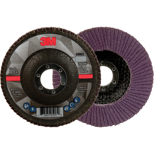 769F Quick Change Flap Disc, 4-1/2" x 7/8", Type 27, 80+ Grit, Ceramic Quali-T-Solutions
