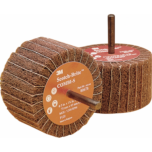 Meules combin&eacute;es, 3" dia. x 1-3/4" la, Arbre 1/4", Oxyde d'aluminium Quali-T-Solutions