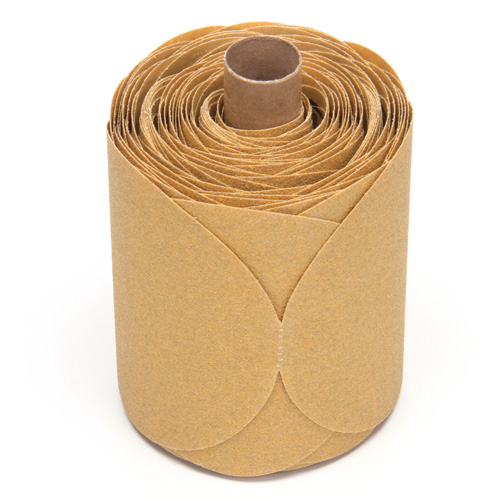 Stikit Gold Paper 216U Disc Roll, Aluminum Oxide, 5" W x 52' L, P80 Grit Quali-T-Solutions