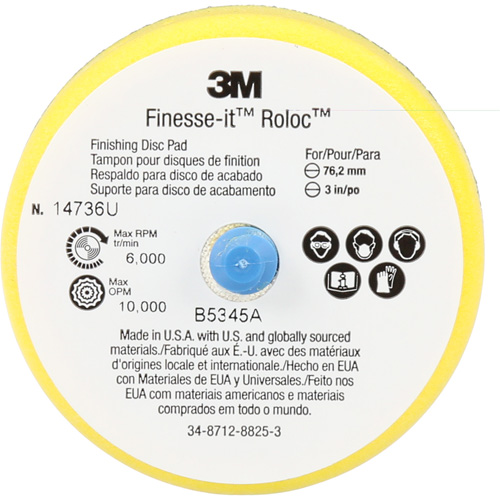 Tampon de finition pour disque Finesse-It Roloc, 3" dia. Quali-T-Solutions