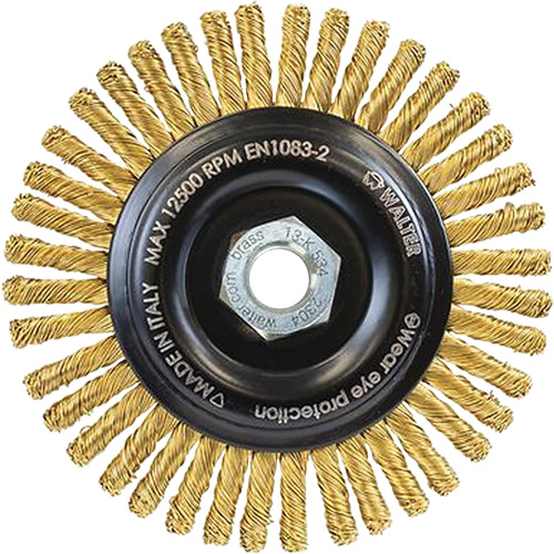 Spark-Free Brass Wire Wheel, 6" Dia. x 5/8"-11 Arbor Quali-T-Solutions