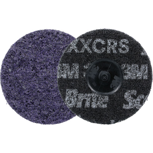 Meule robuste pour le conditionnement de pr&eacute;cision des surfaces Scotch-Brite Roloc, HD-DR, 3" dia., Grain 60+, C&eacute;ramique Quali-T-Solutions