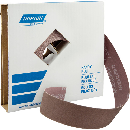 Rouleaux pour l'atelier Metalite K225, Oxyde d'aluminium, 1-1/2" la x 150' lo, Grain 40 Quali-T-Solutions