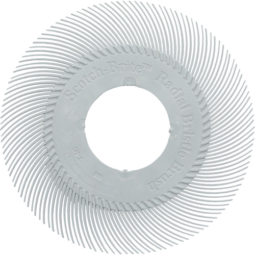Brosse radiale en soies de pr&eacute;cision type C PN-RB sans adaptateur Scotch-Brite, C&eacute;ramique, Grain 120+, 7-5/8" dia. Quali-T-Solutions