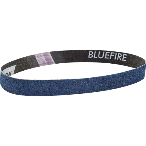 Courroie abrasive en tissu Bluefire, 3/4" la x 18" lo, Alumine de zirconium, Grain 120 Quali-T-Solutions
