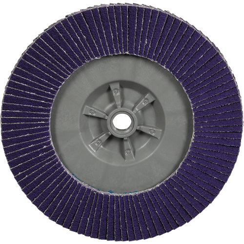 Disque &agrave; lamelles plate 1169F Cubitron 3 &agrave; changement rapide, 7" x 5/8"-11, Type T27, Grain 40+, C&eacute;ramique Quali-T-Solutions