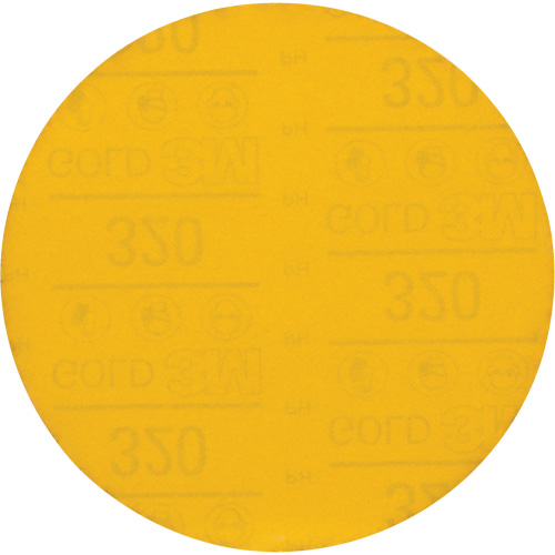 Disque abrasif dor&eacute; Hookit, dia 6", Grain 320, Oxyde d'aluminium, Poids C Quali-T-Solutions