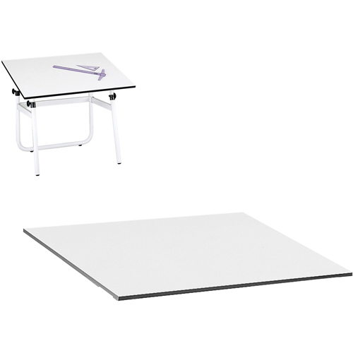 Dessus pour table &agrave; dessin r&eacute;glable Vista, 48" la x 3/4" h, Blanc Quali-T-Solutions