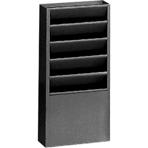 Literature Storage Racks, Stationary, 5 Slots, Steel, 9-3/4" W x 4-1/8" D x 21" H Quali-T-Solutions