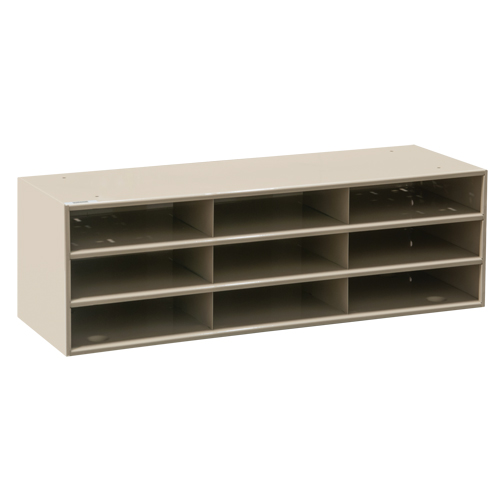 Data Organizers, Stationary, 15 Slots, Steel, 33-3/4" W x 11 5/8" D x 17 3/4" H Quali-T-Solutions