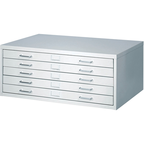 FacilTM Flat File Cabinets, 5 Drawers, 40" W x 26" D x 16-3/8" H Quali-T-Solutions
