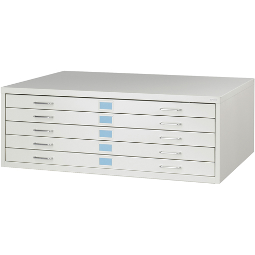 FacilTM Flat File Cabinets, 5 Drawers, 46" W x 32" D x 16-3/8" H Quali-T-Solutions