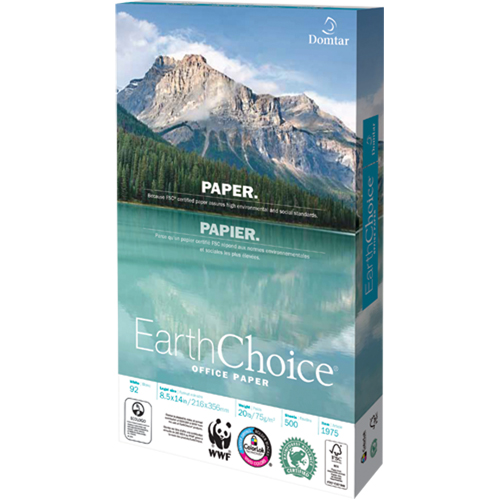 Papier pour le bureau EarthChoice, FSC, 8-1/2" x 14", 20 lb, Blanc Quali-T-Solutions