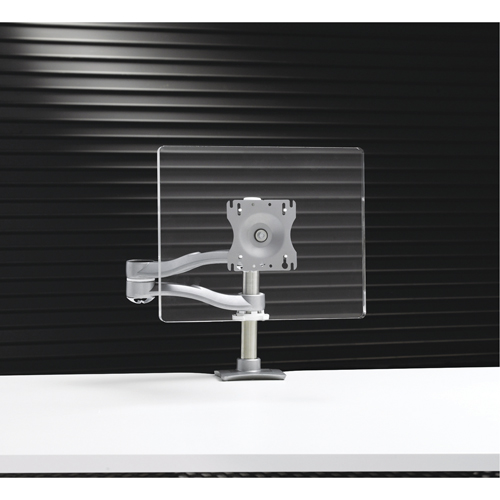 Support &agrave; &eacute;cran simple, bras &agrave; double extension &agrave; hauteur ajustable Quali-T-Solutions