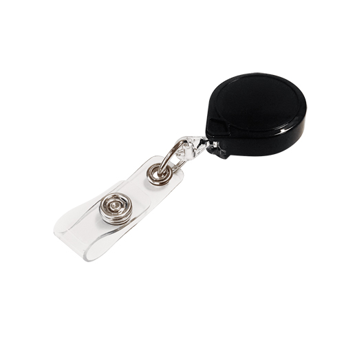 Porte-insignes r&eacute;tractables pour carte d'identit&eacute; Mini-Bak, Plastique, C&acirc;ble 36", Fixation Agrafe de ceinture Quali-T-Solutions