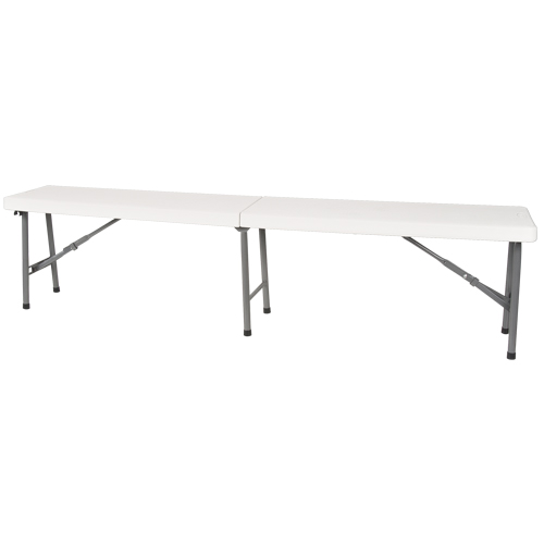 Banc pliant, Poly&eacute;thyl&egrave;ne, 72" lo x 12" la x 17" h Quali-T-Solutions